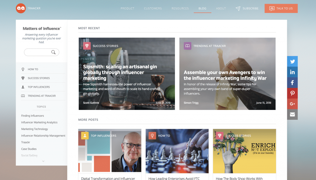 Traackr influencer marketing blog